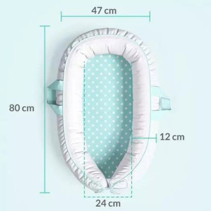Kit Ninho Redutor de Berço 400 Fios + Almofadinha Decorativa + Almofada de Amamentação
