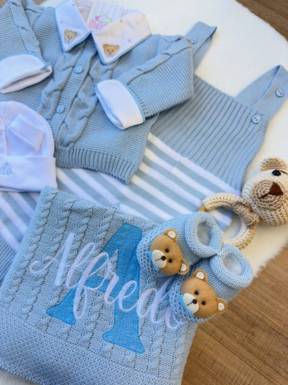 Kit Maternidade Personalizado Completo Alfredo| Personalize Com o Nome do seu Príncipe