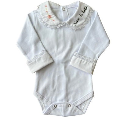 BODY BORDADO ROSE P/ PERSONALIZAR