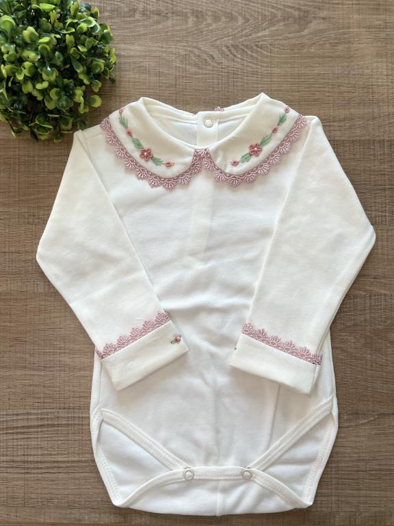 BODY OFF WHITE BORDADO/GUIPER ROSE