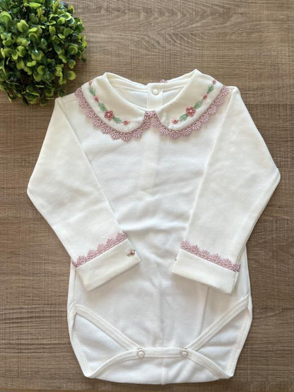 BODY OFF WHITE BORDADO/GUIPER ROSE