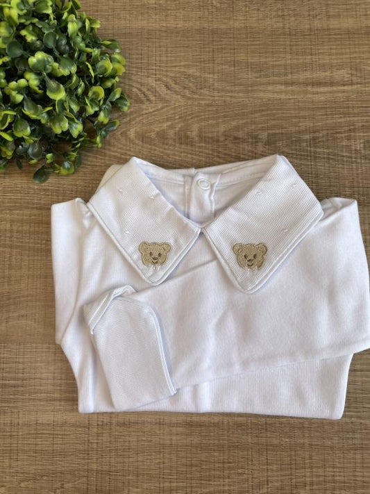 BODY BRANCO BORDADO URSO BRANCO