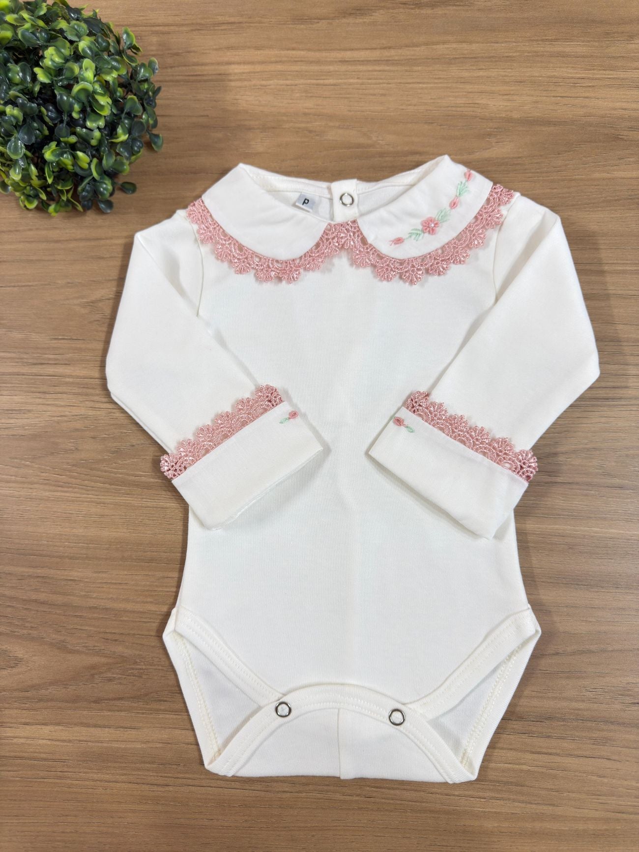 BODY OFF BORDADO ROSE P/ PERSONALIZAR