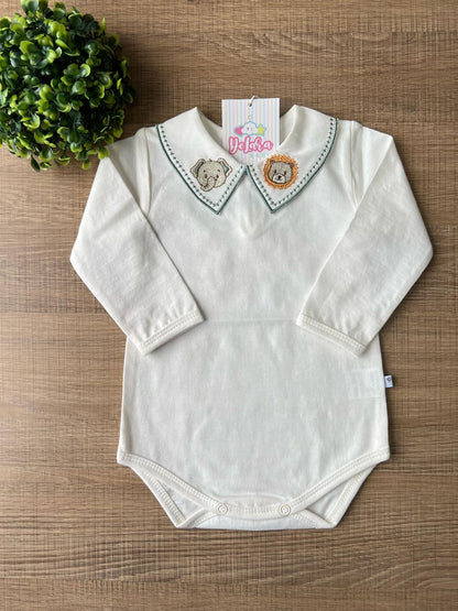 BODY OFFWHITE BORDADO SAFARI VERDE