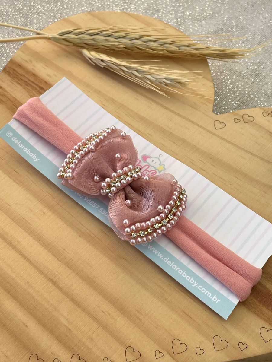 FAIXINHA LAÇO ROSE