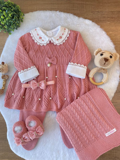KIT SAIDA MATERNIDADE ANA ROSE 6 PEÇAS