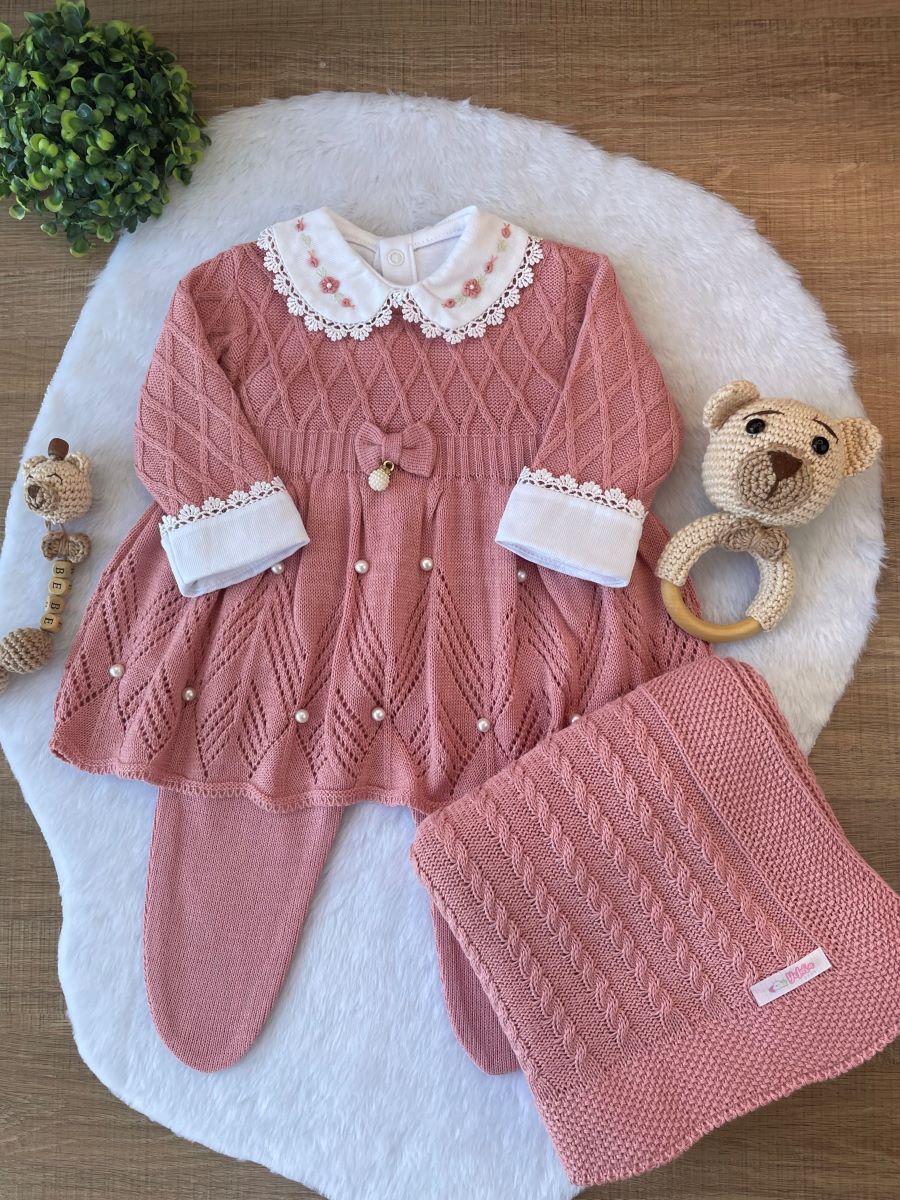 KIT SAIDA MATERNIDADE ANA ROSE 6 PEÇAS