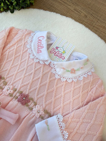 KIT SAIDA DE MATERNIDADE AURORA ROSA 6 PEÇAS PERSONALIZADO