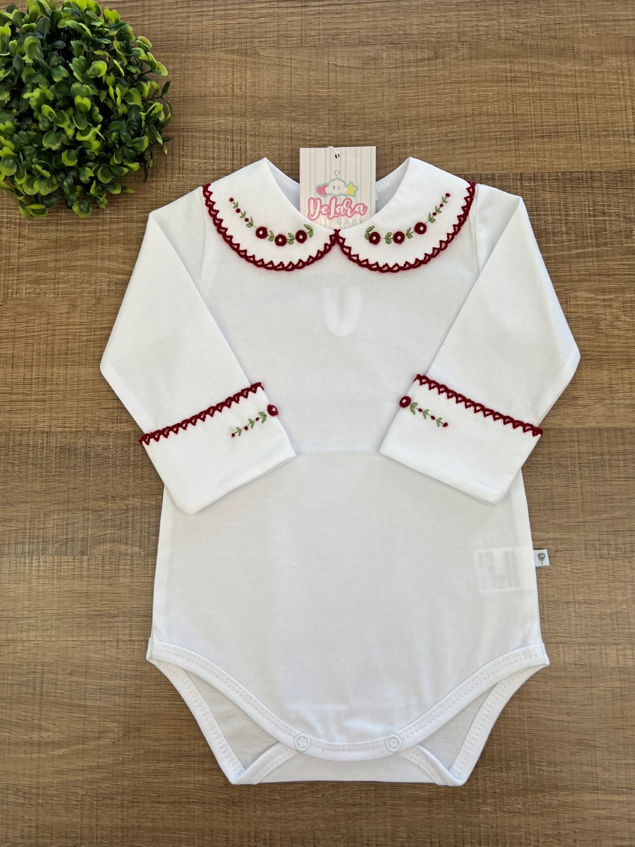 KIT SAIDA DE MATERNIDADE HELENA VERMELHA 6 PEÇAS PERSONALIZADO