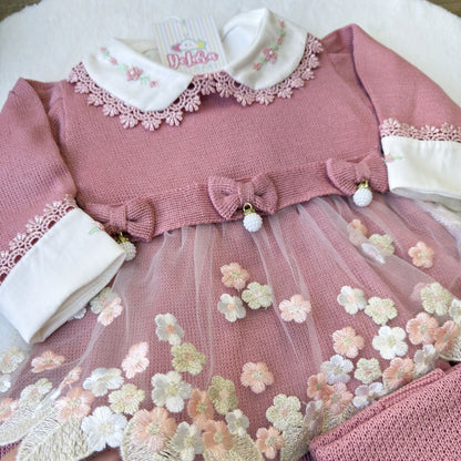 KIT SAÍDA DE MATERNIDADE NICOLLE ROSÉ LUXO 6 PEÇAS