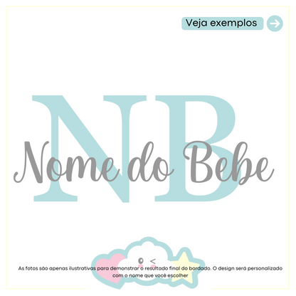 KIT SAIDA DE MATERNIDADE VICENTE 6 PEÇAS PERSONALIZADO