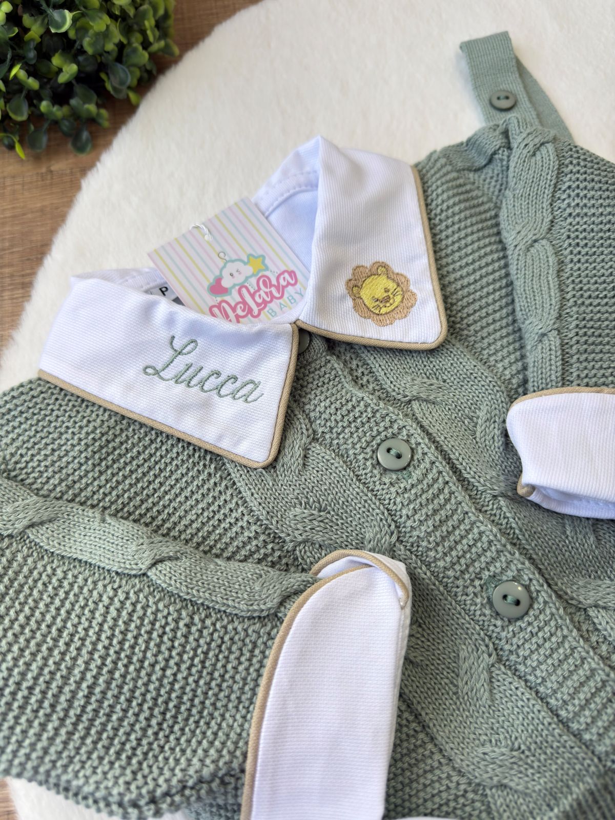KIT SAIDA DE MATERNIDADE VICENTE 8 PEÇAS PERSONALIZADO