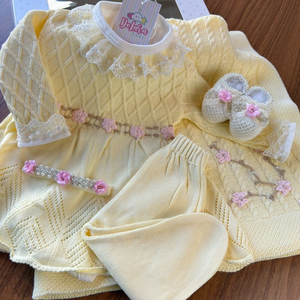 KIT SAIDA MATERNIDADE AURORA AMARELA 6 PEÇAS
