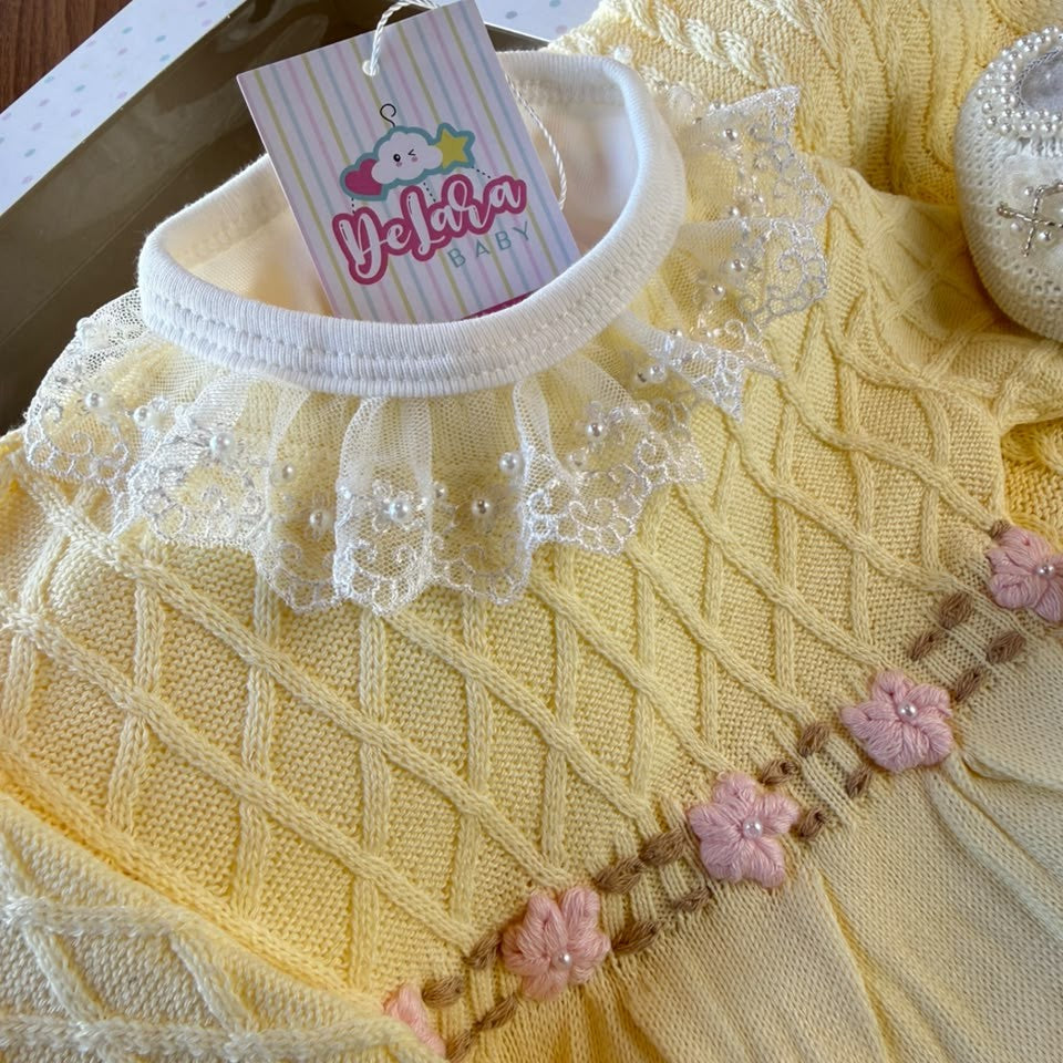 KIT SAIDA MATERNIDADE AURORA AMARELA 6 PEÇAS