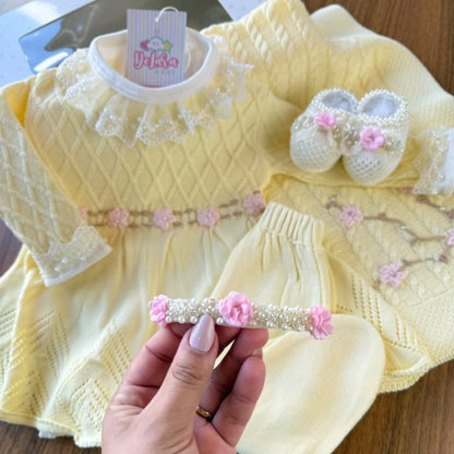 KIT SAIDA MATERNIDADE AURORA AMARELA 6 PEÇAS