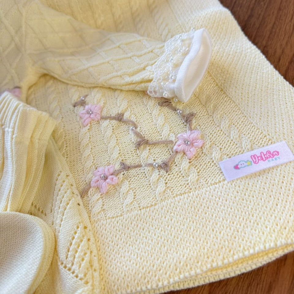 KIT SAIDA MATERNIDADE AURORA AMARELA 6 PEÇAS