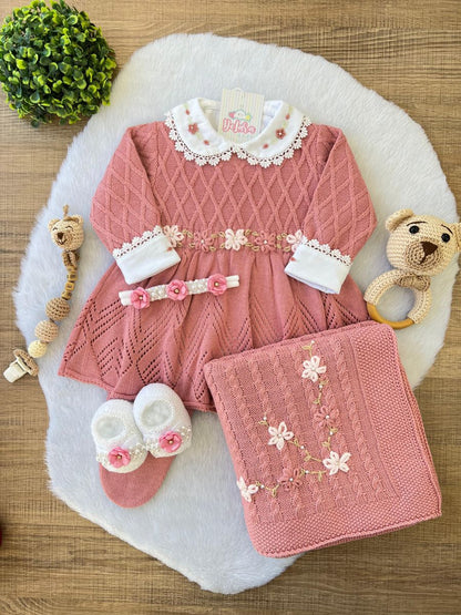 KIT SAIDA MATERNIDADE AURORA ROSE 6 PEÇAS