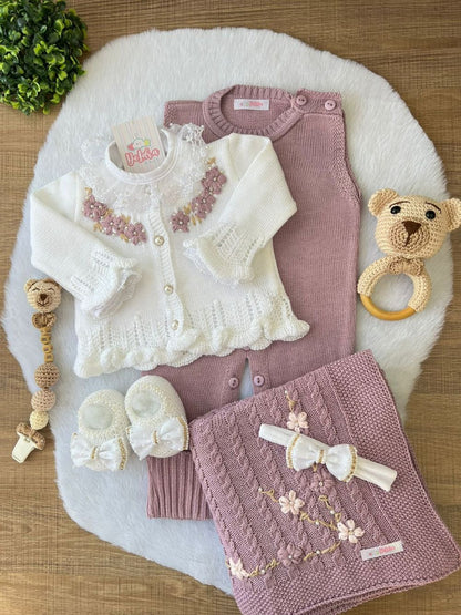 KIT SAIDA MATERNIDADE HELENA LILÁS (6 PEÇAS)