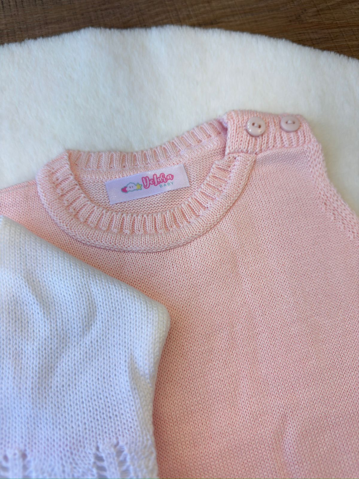 KIT SAIDA MATERNIDADE HELENA ROSA CLARO 6 PEÇAS PERSONALIZADO