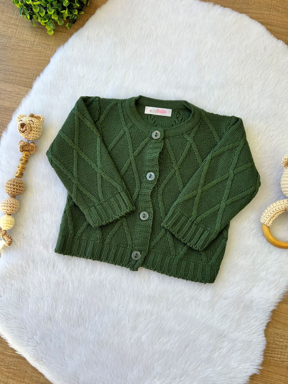 KIT SAIDA MATERNIDADE ISAQUE VERDE MILITAR 5 PEÇAS