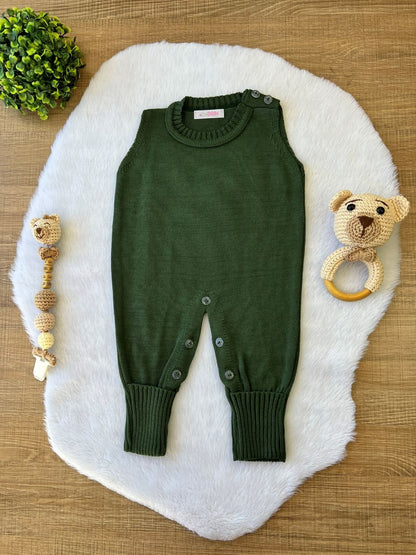 KIT SAIDA MATERNIDADE ISAQUE VERDE MILITAR 5 PEÇAS