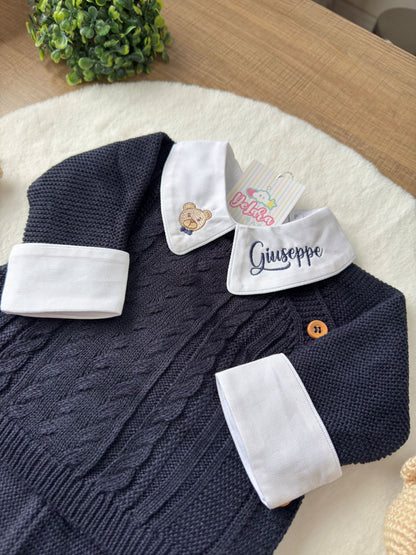 KIT SAIDA MATERNIDADE LEVI AZUL URSO 5 PEÇAS