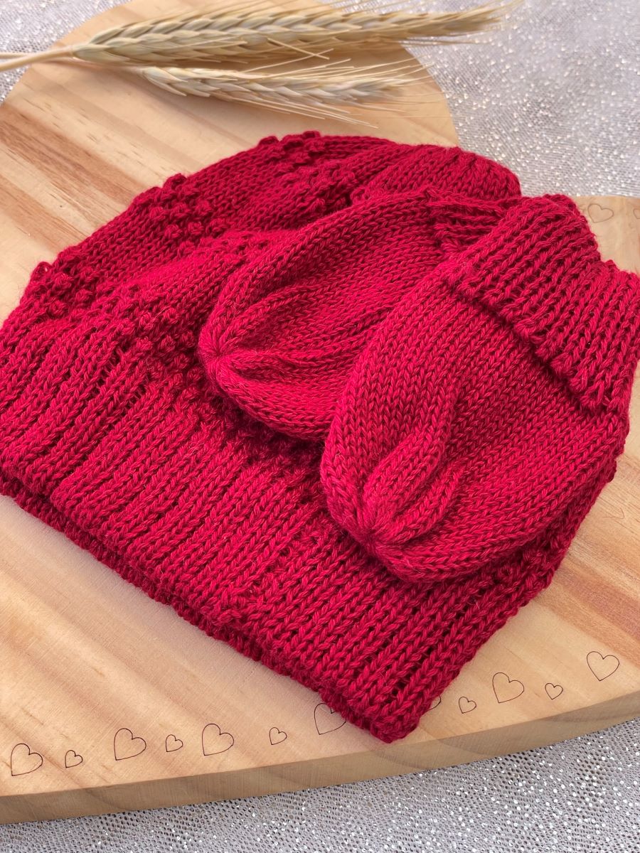 KIT TOUCA E LUVA VERMELHO