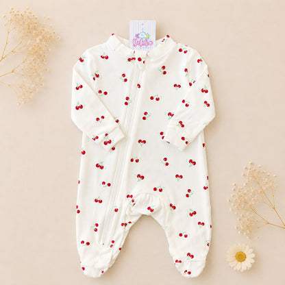 MACACÃO BEBÊ COM ZÍPER E PÉ FECHADO - ESTAMPAS EXCLUSIVAS