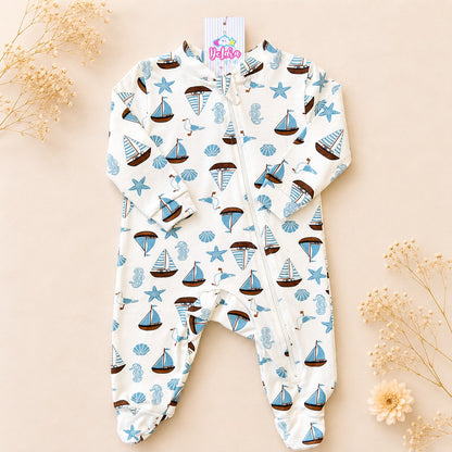 MACACÃO BEBÊ COM ZÍPER E PÉ FECHADO - ESTAMPAS EXCLUSIVAS