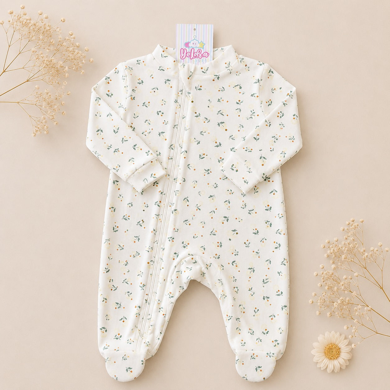 MACACÃO BEBÊ COM ZÍPER E PÉ FECHADO - ESTAMPAS EXCLUSIVAS