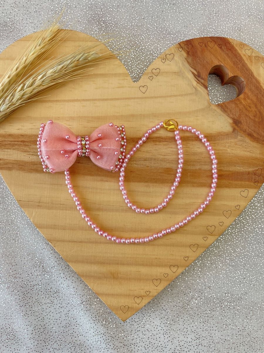 PRENDEDOR DE CHUPETA PÉROLAS ROSE