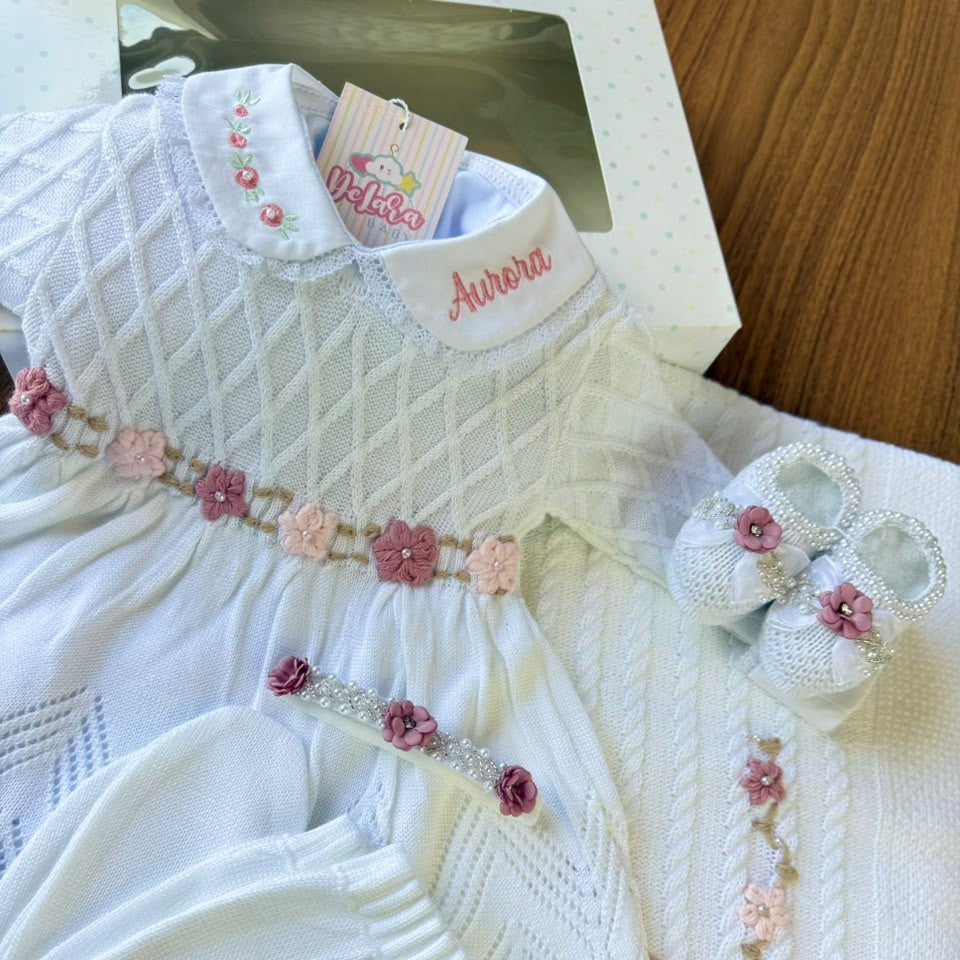 SAIDA DE MATERNIDADE AURORA KIT COMPLETO 6 PÇS