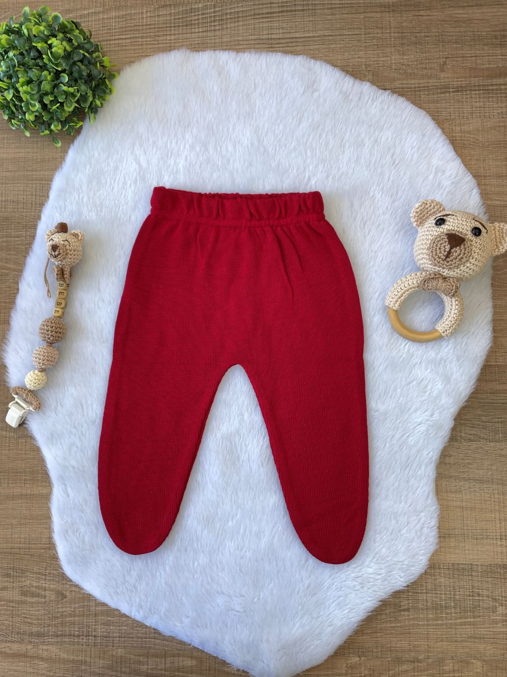 SAIDA MATERNIDADE LUXO VERMELHO NICOLLE 3 PEÇAS (RENDA CORAÇÃO)