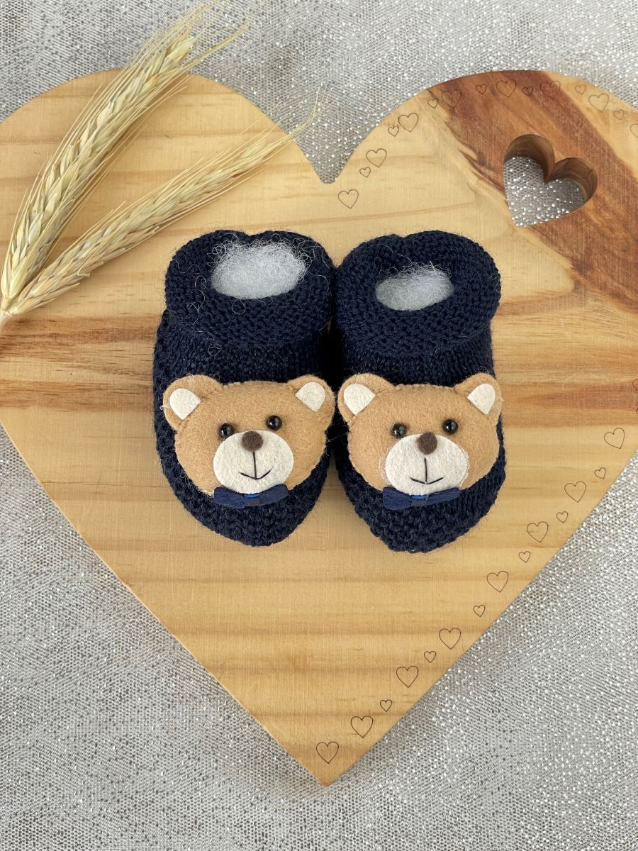 SAPATINHO URSO GRAVATA AZUL MARINHO