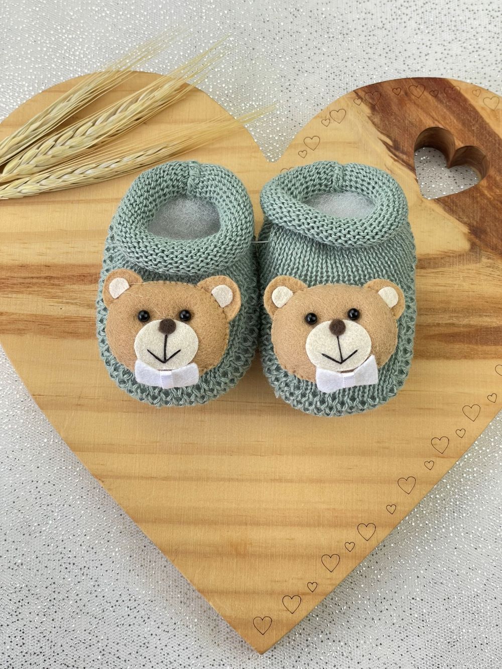 SAPATINHO URSO GRAVATA VERDE MARÉ