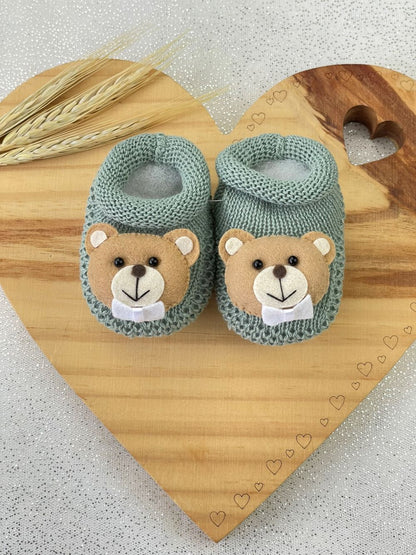 SAPATINHO URSO GRAVATA VERDE MARÉ